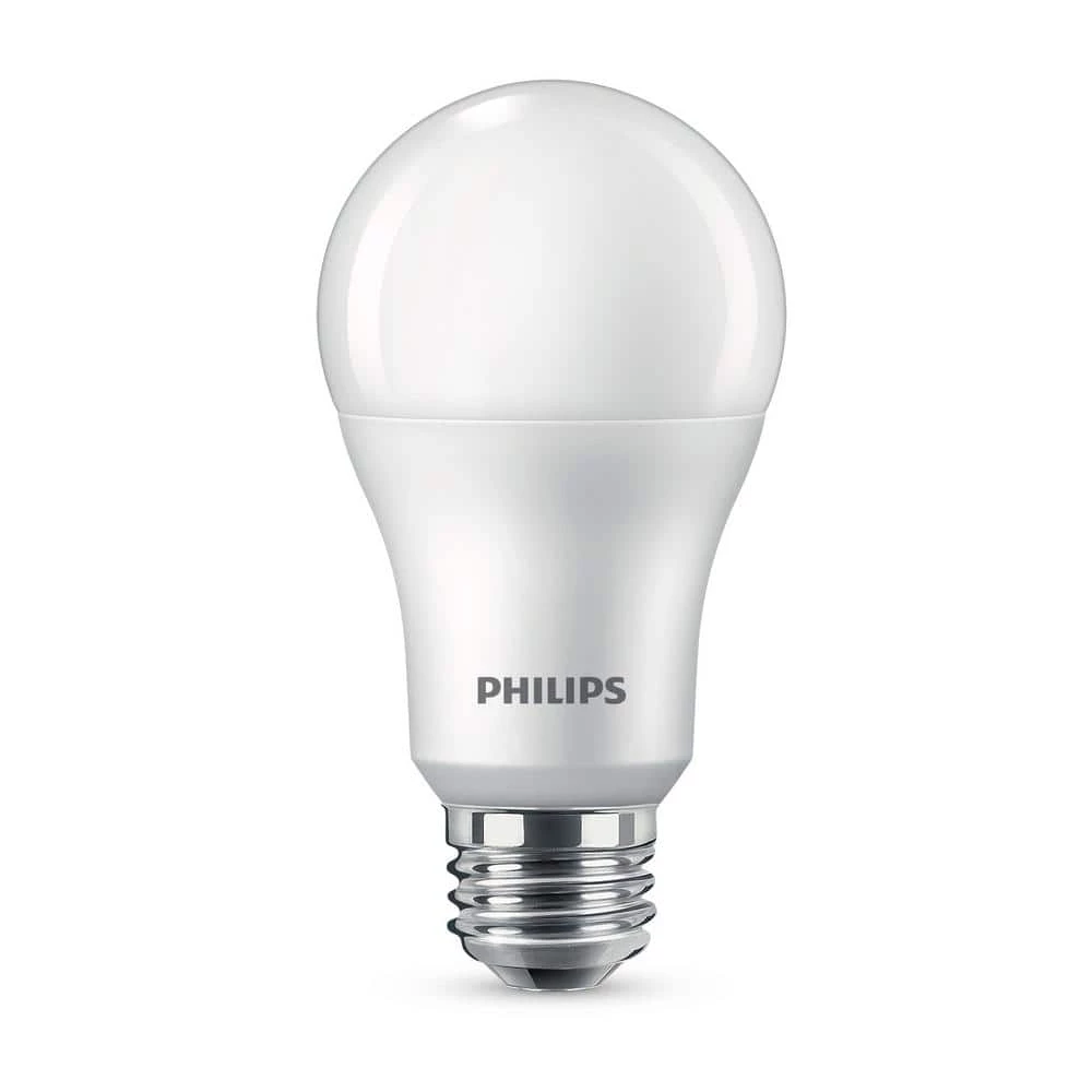 100-Watt Equivalent A19 Non-Dimmable E26 LED Light Bulb Soft White 2700K (4-Pack) by Philips