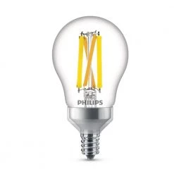 60-Watt Equivalent A15 Ultra Definition Dimmable Clear Glass E12 LED Light Bulb Soft White with Warm Glow 2700K (2-Pack) by Philips