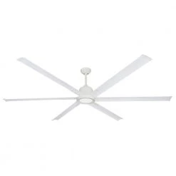 Titan II Wi-Fi 84 in. Indoor/Outdoor Pure White Smart Ceiling Fan and LED Light with Remote Control by TroposAir