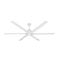 Titan II Wi-Fi 72 in. Indoor/Outdoor Pure White Smart Ceiling Fan and LED Light with Remote Control by TroposAir