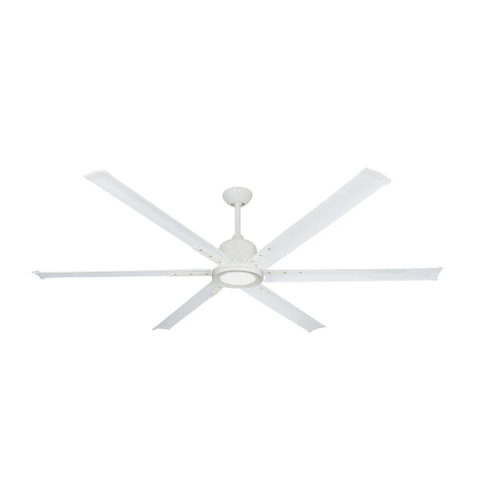 Titan II Wi-Fi 72 in. Indoor/Outdoor Pure White Smart Ceiling Fan and LED Light with Remote Control by TroposAir - Image 2
