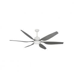 Titan II Wi-Fi 66 in. Integrated LED Indoor/Outdoor Pure White/BN Smart Ceiling Fan with Remote Control by TroposAir
