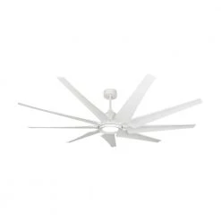 Liberator WiFi 72 in. LED Indoor/Outdoor Pure White Smart Ceiling Fan with Light with Remote Control by TroposAir