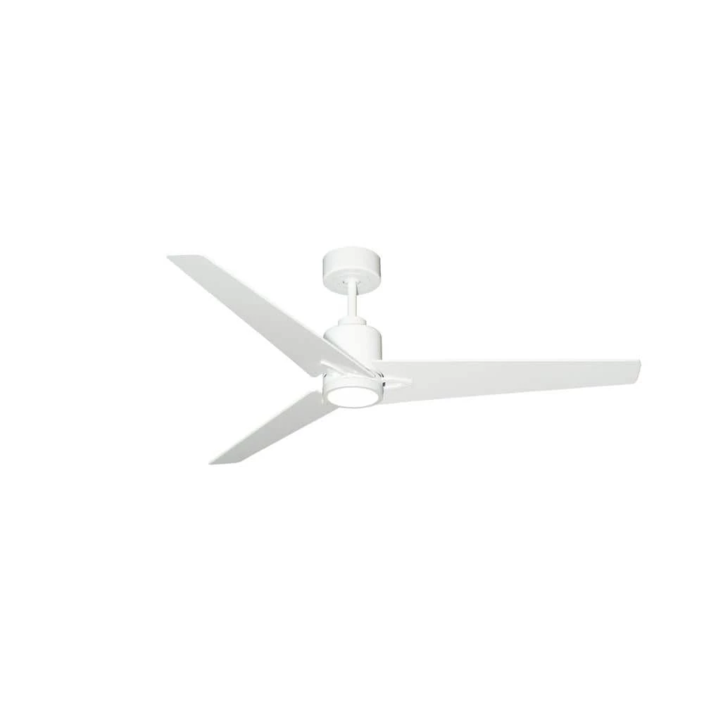 Reveal WiFi 52 in. Integrated LED Indoor/Outdoor Pure White Ceiling Fan with Light with Remote Control by TroposAir