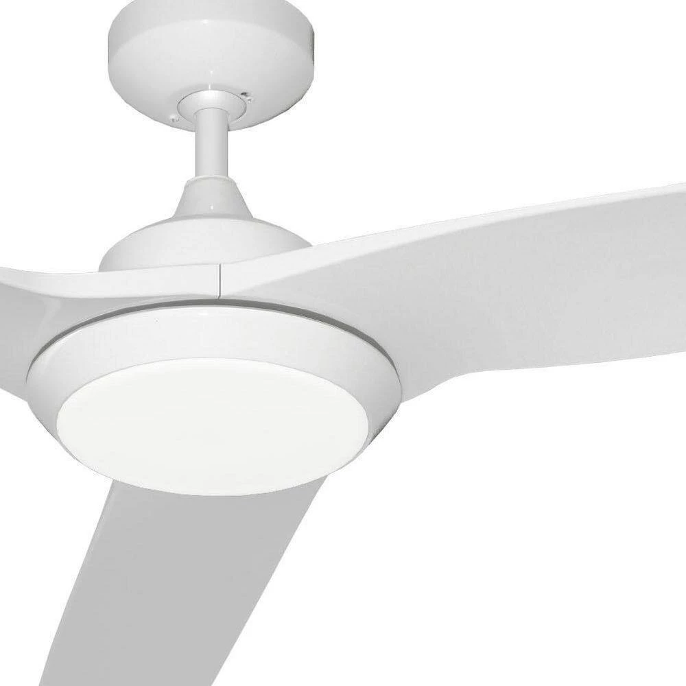 Evolution 72 in. Integrated LED Indoor/Outdoor Pure White Ceiling Fan with Light and Remote Control by TroposAir - Image 2