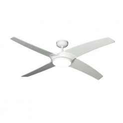 Starfire 56 in. Pure White Ceiling Fan with LED Light by TroposAir