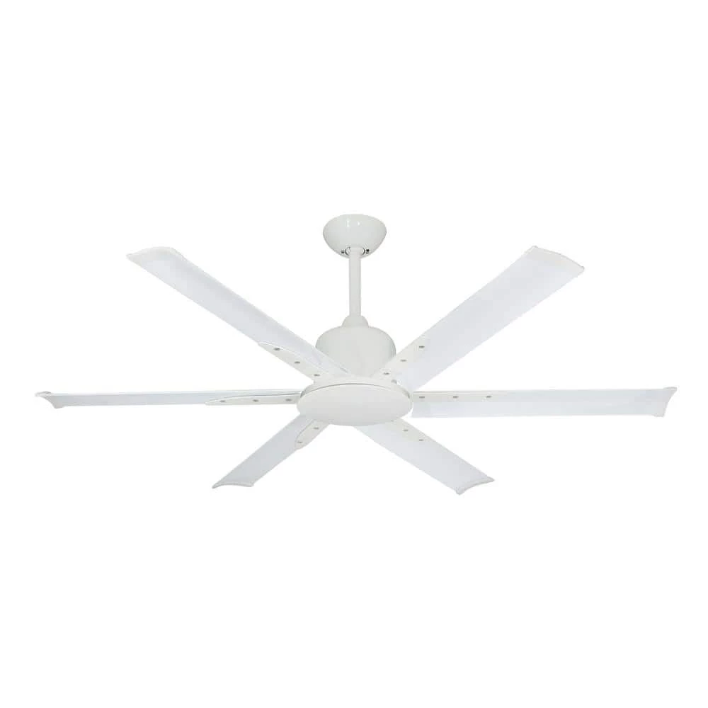 Titan II Wi-Fi 52 in. Indoor/Outdoor Pure White Smart Ceiling Fan with Remote Control by TroposAir
