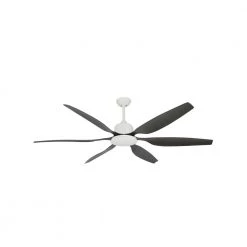 Titan II Wi-Fi 66 in. Indoor/Outdoor Pure White/ORB Smart Ceiling Fan with Remote Control by TroposAir