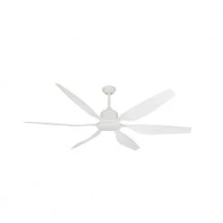 Titan II Wi-Fi 66 in. Indoor/Outdoor Pure White Smart Ceiling Fan with Remote Control by TroposAir