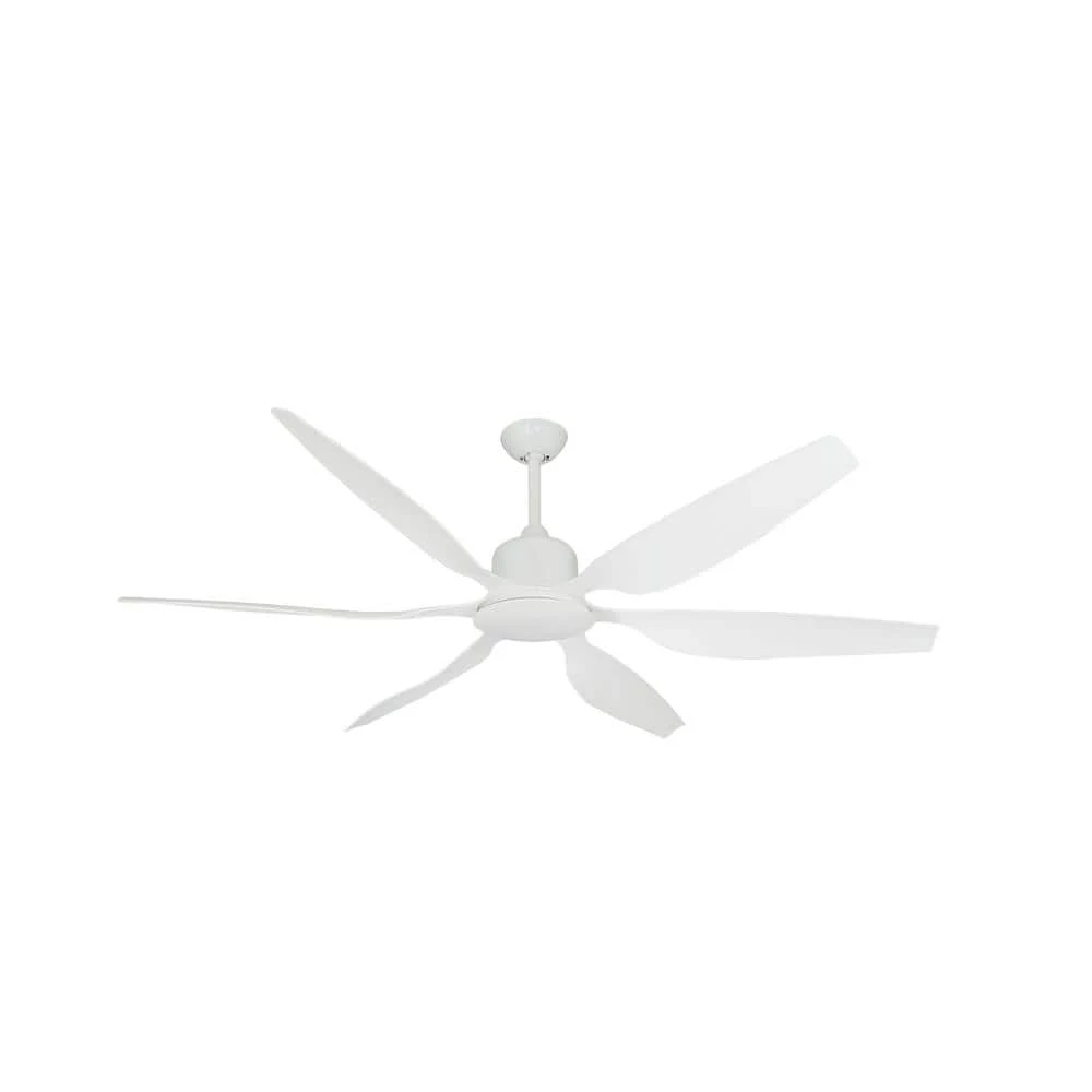Titan II Wi-Fi 66 in. Indoor/Outdoor Pure White Smart Ceiling Fan with Remote Control by TroposAir