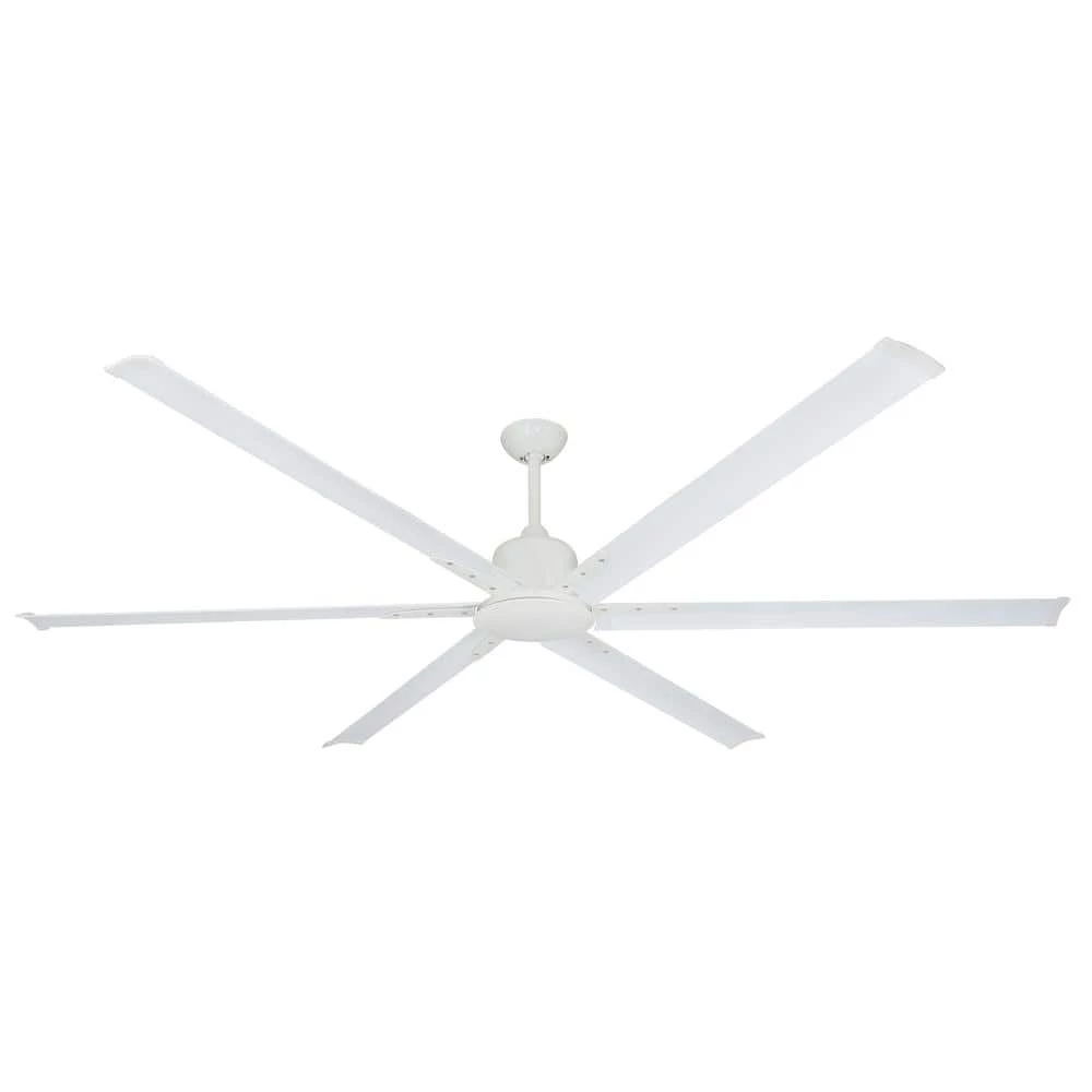 Titan II Wi-Fi 84 in. Indoor/Outdoor Pure White Smart Ceiling Fan with Remote Control by TroposAir