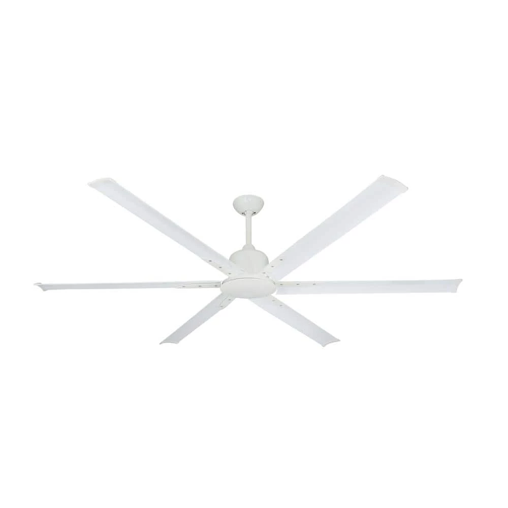Titan II Wi-Fi 72 in. Indoor/Outdoor Pure White Smart Ceiling Fan with Remote Control by TroposAir