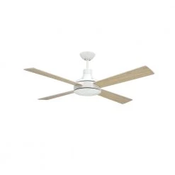 Quantum II 52 in. Pure White Ceiling Fan with Remote Control by TroposAir