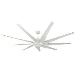 Liberator WiFi 82 in. Indoor/Outdoor Pure White Smart Ceiling Fan with Remote Control by TroposAir