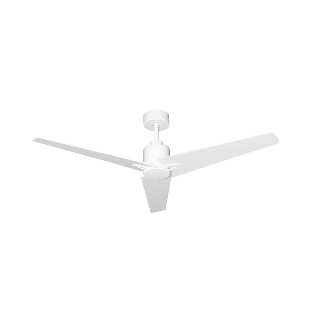 Reveal Wi-Fi 52 in. Indoor/Outdoor Pure White Ceiling Fan with Remote Control by TroposAir