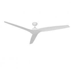 Evolution 72 in. Indoor/Outdoor Pure White Ceiling Fan with Remote Control by TroposAir