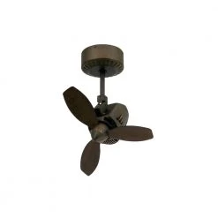 Mustang 18 in. Oscillating Rubbed Bronze Indoor/Outdoor Ceiling Fan by TroposAir