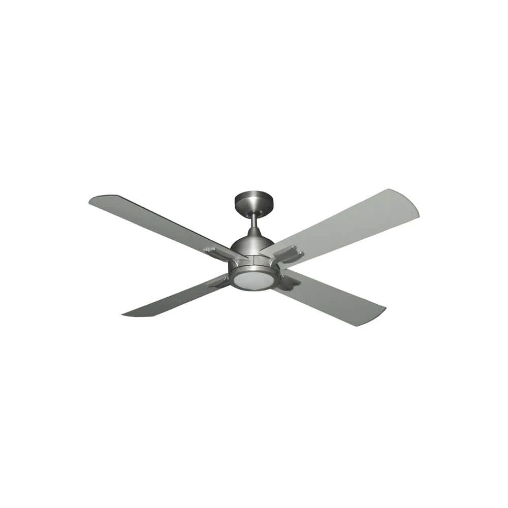 Captiva 52 in. LED Satin Steel Ceiling Fan and Light with Remote Control by TroposAir