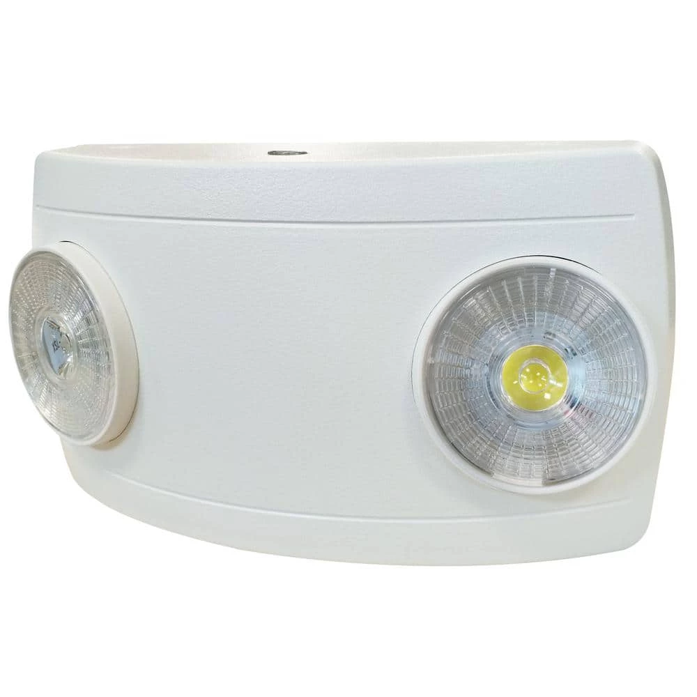 2-Light Thermoplastic Wall or Ceiling Mount LED White Emergency Fixture with Adjustable Optics by Philips - Image 2