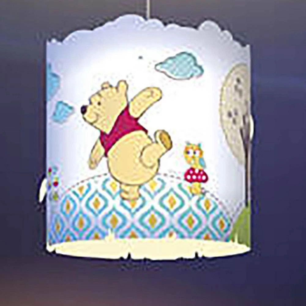 10.24 in. White Plastic Globe Disney Winnie the Pooh Children Kid Suspension Light Lampshade (2-Pack) by Philips - Image 4