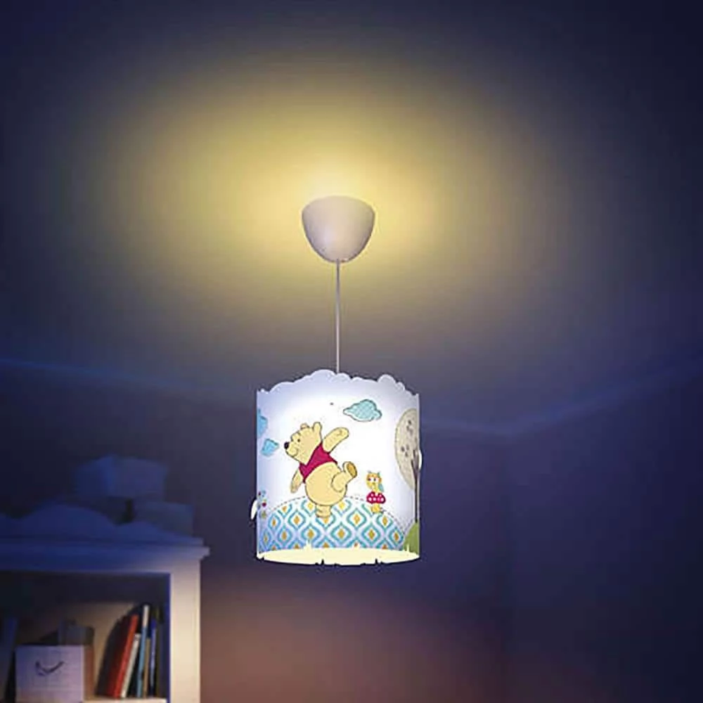 10.24 in. White Plastic Globe Disney Winnie the Pooh Children Kid Suspension Light Lampshade (2-Pack) by Philips - Image 5