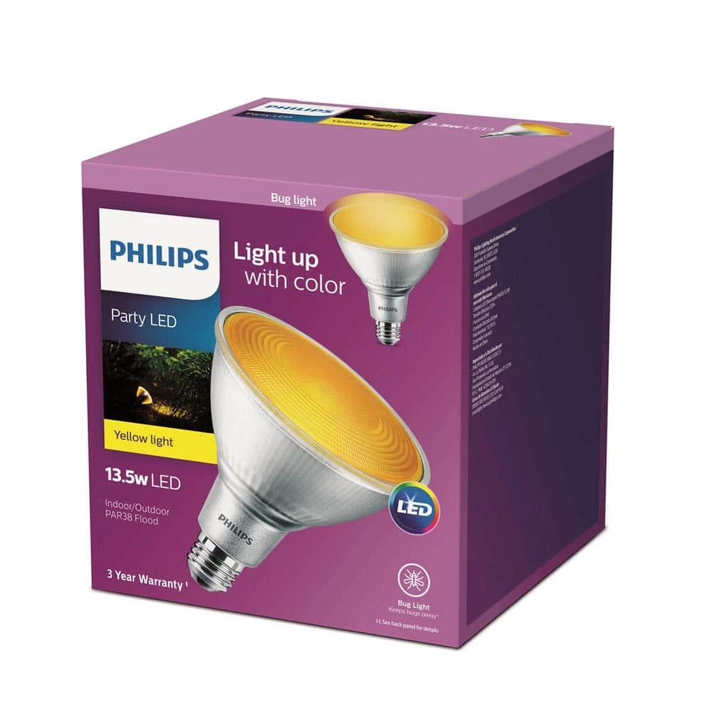 90-Watt Equivalent PAR38 LED Flood Yellow by Philips - Image 5